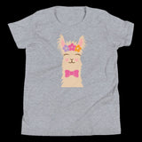 Llama Shirt, Kid's Llama Top, Llama Top for girls, Cute llama Shirt, Gift for her, gift for daughter, Llama with flowers Shirt