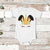 Easter Shirt, Bunny Unicorn Shirts, Egg Hunt Onesie, Infant East Onesie, Easter Bunny Onesie, Baby Girl Easter Bodysuit, Gift for Baby