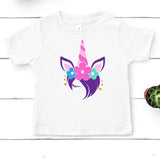Unicorn Girl Hair Shirt, Unicorn Head Shirt, Unicorn Girl, Unicorn Flower Face tee, Toddler Unicorn Shirt, Girls Unicorn Top, Gift for Her