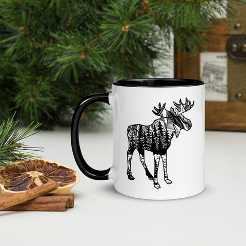 Moose Mug, Animal Mug, Moose Gift, Wildlife, Camping, Coffee Mug, Coffee Cup, Ceramic Mugs, Gift for Mom, Gift for Her, Gift for Wife