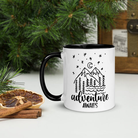 Adventure Awaits Mug, Hiking Mug, Backpacking Mug, Mountains, Camping, Wanderlust, Adventure Coffee Cup, Adventure Coffee Mug, Outdoor Mug