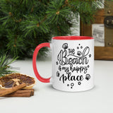 The Beach Is My Happy Place Mug, Beach, Vacation Coffee, Graphic Coffee, Beach Life, Ocean Lover, Beach Lover, Shell Lover, Sand and Surf