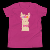 Llama Shirt, Kid's Llama Top, Llama Top for girls, Cute llama Shirt, Gift for her, gift for daughter, Llama with flowers Shirt