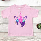 Unicorn Girl Hair Shirt, Unicorn Head Shirt, Unicorn Girl, Unicorn Flower Face tee, Toddler Unicorn Shirt, Girls Unicorn Top, Gift for Her