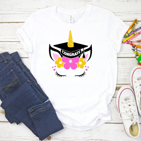 Congrats Unicorn Graduation Shirt, Girls Graduation Shirt, Unicorn Shirt, Kindergarten Graduation, Preschool Graduation