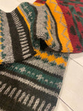 Gray, red, Black, Yellow and Green Accents in these cute Wool Nordic Fashion Knitted Leg Warmers with Pattern, dance, yoga, fashion