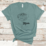Flower with Mom Shirt, Mother's Day Shirt, Rose Shirt, Line Flower Tee, Mom Shirt, Wildflowers, Spring Shirt, Gift for Her, Gift for Mom