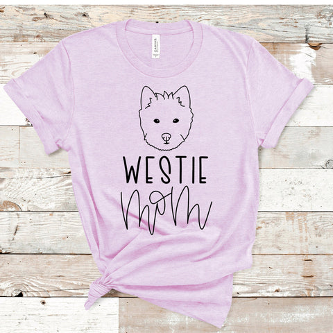 Westie Mom Shirt, Westie Gift, Fur Mom Shirt, West Highland White Terrier Shirt, Fur Mama Tee, Gift for Her, Westie Lover, Mother's Day Gift