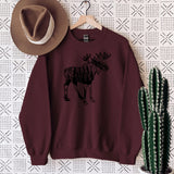 Moose Sweatshirt, Moose Lover gift, Wildlife Tshirt Nature, Hunting Camping shirt, Moose with Mountains, Shirts for Husband, Gift for Her