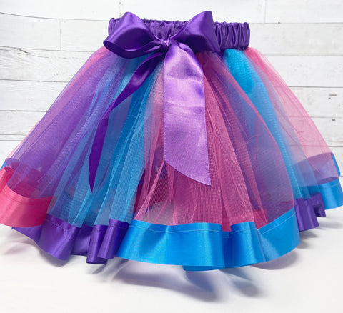 Tutu in Purple Blue and Pink, Girls Birthday Tutu, Dance tutu, Girl’s Birthday Party outifit , Princess Tutu, Dress Up tutu, Gift for Girl