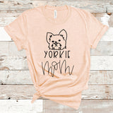 Yorkie Mom Shirt, Dog mom tshirt, Fur Mom shirt, Gift for dog mom, Gift Her, Gift for Mom, Fur Baby, Yorkie Lover, Dog Lover, Yorkie