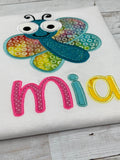 Butterfly Name Shirt, Girls Birthday Shirt, Butterfly Top, Personalized Name Shirt, Girls Birthday Shirt, Embroidery Shirt, Gift for Girl