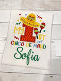 My 1st Cinco De Mayo Shirt, Girls Cinco de Mayo Shirt, Mexican Holiday Shirt, May 5th Celebration Shirt, Embroidery Shirt, Gift for Girl