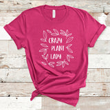 Crazy Plant Lady Short-Sleeve Unisex T-Shirt, Plant Lover Shirt, Plant Mom Shirt, Gardening Shirt, Green Thumb Shirt, Gift for Mom