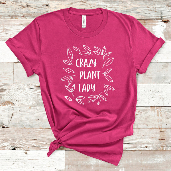 Crazy Plant Lady Short-Sleeve Unisex T-Shirt, Plant Lover Shirt, Plant Mom Shirt, Gardening Shirt, Green Thumb Shirt, Gift for Mom