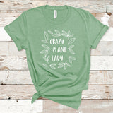 Crazy Plant Lady Short-Sleeve Unisex T-Shirt, Plant Lover Shirt, Plant Mom Shirt, Gardening Shirt, Green Thumb Shirt, Gift for Mom