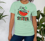 One In A Melon Sister Shirt, Watermelon Shirt, Gift for Her, Gift for Sister, Sister Birthday, Watermelon Theme T-Shirt, Summer Unisex Tee