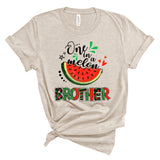 One In A Melon Brother, Watermelon Brother Shirt, Camping Shirt, Gift for Brother Tee, Summer Watermelon, Favorite Brother Unisex T-Shirt