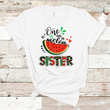 One In A Melon Sister Shirt, Watermelon Shirt, Gift for Her, Gift for Sister, Sister Birthday, Watermelon Theme T-Shirt, Summer Unisex Tee