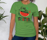 One In A Melon Sister Shirt, Watermelon Shirt, Gift for Her, Gift for Sister, Sister Birthday, Watermelon Theme T-Shirt, Summer Unisex Tee
