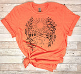 Landscape Shirt, Gift for Her, Camping Gift, Hiking Shirt, Outdoor Shirt, As Above So Below, Mountain Themed Shirts, Forest Shirt, Southwest