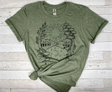 Landscape Shirt, Gift for Her, Camping Gift, Hiking Shirt, Outdoor Shirt, As Above So Below, Mountain Themed Shirts, Forest Shirt, Southwest