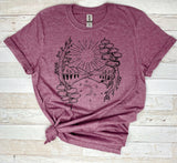 Landscape Shirt, Gift for Her, Camping Gift, Hiking Shirt, Outdoor Shirt, As Above So Below, Mountain Themed Shirts, Forest Shirt, Southwest