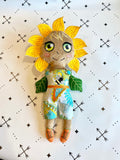 Sunflower Stuffie Doll, Sunflower Doll, Flower Dolls, Summer Fall Dolls, Embroidered Dolls, Cute Stuffed Dolls, stuffie dolls