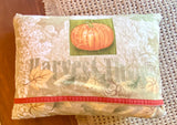 Hand Towel Pillow Cover. Accent pillow case, Fall decorative Pillow Cover, Pumpkin pillow case, Harvest Thyme pillow cover