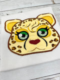 Cheetah Girl Shirt for girls, Cheetah Embroidery Shirt for girl, Embroidery Cat Shirt, Custom shirt girls, customizable