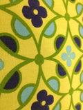 Was *32.00* Lime green with Navy and Light Blue pattern Pillow with insert included 18x18 inch with Gorgeous Home Decor Fabric on both sides