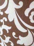 Was *32.00* Brown and White damask or foliage pattern pillow cover, insert is included 18x18 inch with Home Decor Fabric on both sides