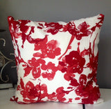 Was *32.00* Red White Pink decorative pillow, insert is included 18x18 inch home decor fabric on both sides