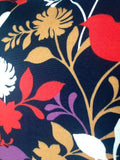 Was *32.00*Black / Red Purple White Yellow birds and leaves decorative pillow, insert is included 18x18 inch home decor fabric on both sides