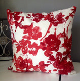 Was *32.00* Red White Pink decorative pillow, insert is included 18x18 inch home decor fabric on both sides