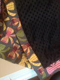 Gray with Pink Yellow and Black bows flannel with black fuzzy cuddle fabric in the middle receiving blanket or any use. Security blanket