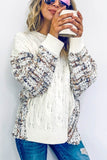 Plaid Detail Back oversized Sweater