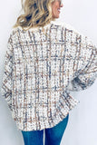 Plaid Detail Back oversized Sweater
