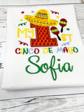 Cinco De Mayo Shirt, Girls Cinco de Mayo Shirt, Celebration , Cinco de Mayo Name Shirt, Girls Mexican celebration Shirt, Embroidery Shirt for Girls, Gift for girl
