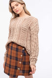 Open Knit Chenille Sweater