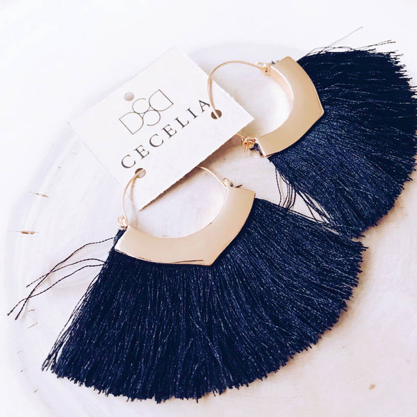 Tassel Earring Collection (Black)