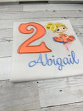 Ballerina Birthday Shirt Embroidered and Customized with your Childs Name and Age