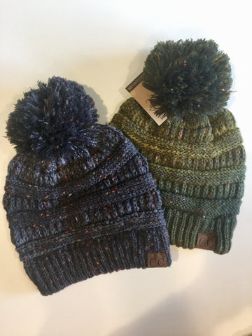 CC Slouchy Confetti Pom Pom Beanie