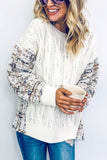 Plaid Detail Back oversized Sweater