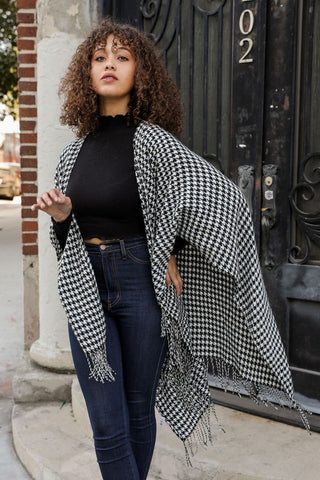 Houndstooth Ruana