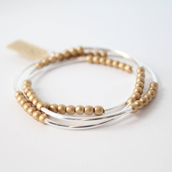 Triple Wrap Bracelet Collection (Silver and Gold RD)