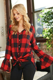 Ruffle Sleeve Button Down Top