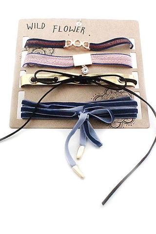 Multiple Choker Necklace Set