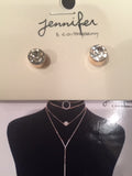 Multi Chain Choker Necklace Set