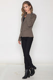 Mock Layered Blazer Hoodie Jacket